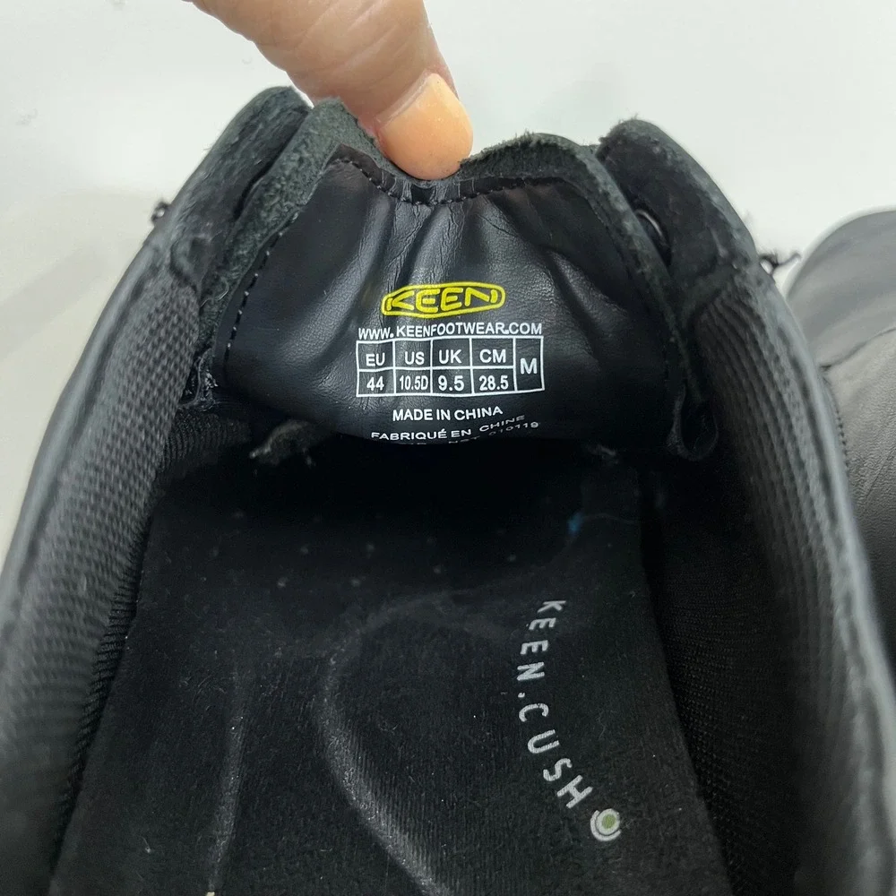 Keen Kanteen Oxford Shoes Mens 10.5 Black Leather Slip Resistant Work Service